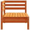 vidaXL Garden Sofa Wax Brown Solid pine wood Medium Modular