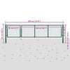 vidaXL Garden Gate Steel 137.8x39.4" Green