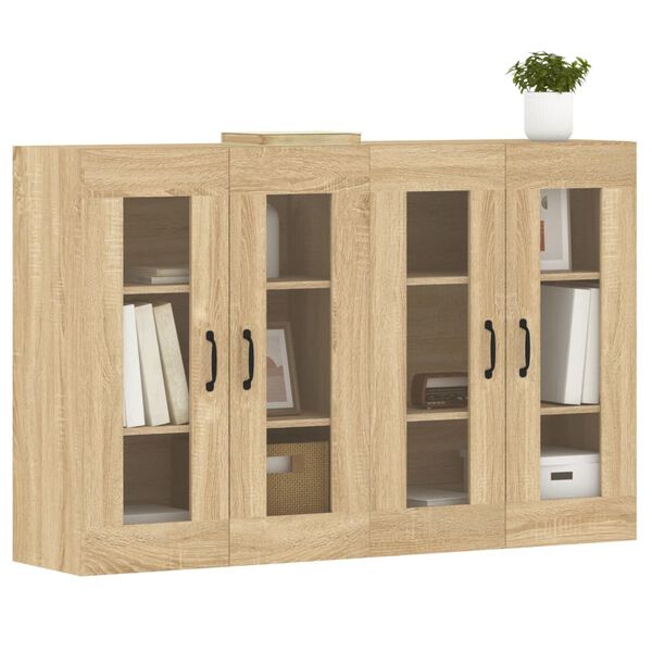 vidaXL Wall Mounted Cabinet Set of 2 Sonoma oak