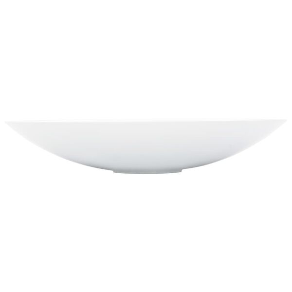 vidaXL Wash Basin 23.3"x13.8"x4.2" Mineral Cast/Marble Cast White