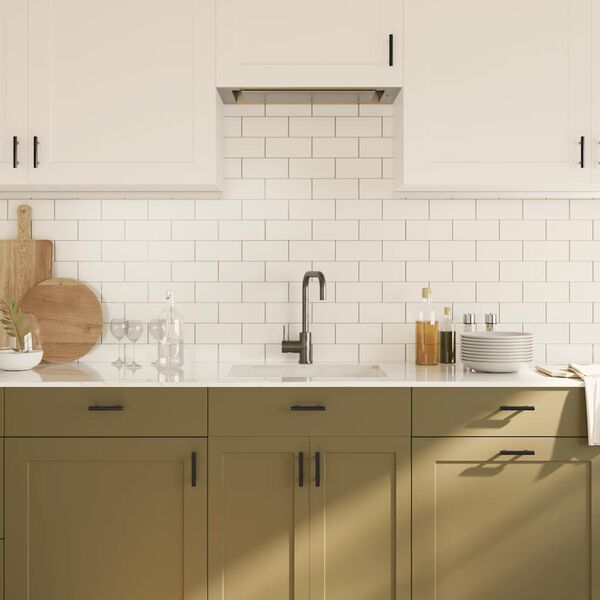 vidaXL Cabinet Handle Set of 10 Black Stainless Steel 39.4 in length