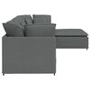 vidaXL Modular Sofa Dark Grey Fabric (100% Polyester) Large Modular