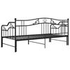 vidaXL Pull-out Sofa Bed Frame without Mattress Black Metal 90 x 78.7 "