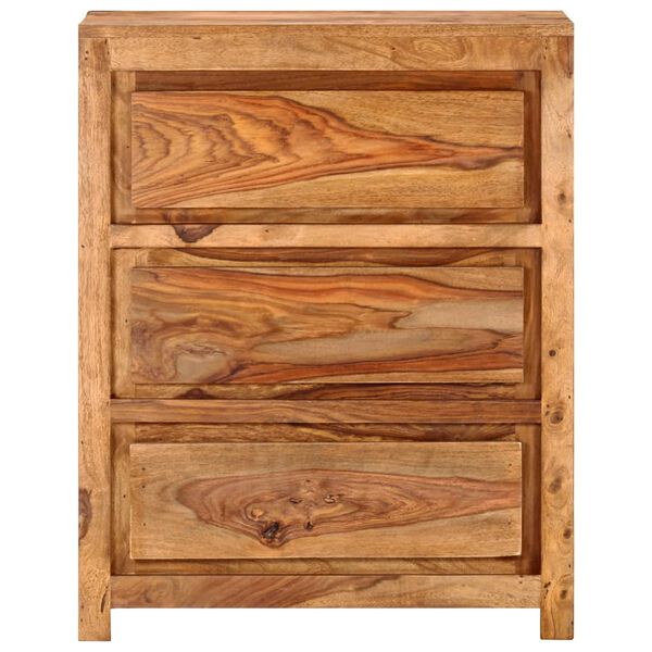vidaXL Drawer Cabinet Natural Solid Acacia Wood Solid Acacia Wood