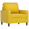 vidaXL Sofa Chair With Footstool Yellow