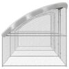 vidaXL Chicken Cage 3 pcs Silver 236.22 x 78.74 x 78.74 in