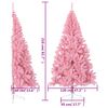 vidaXL Christmas Tree Pink PVC, Steel Large Decorative Inlays