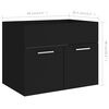 vidaXL Bathroom Furniture Set Black, White Engineered wood, acrylic, ceramic