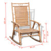 vidaXL Rocking Chair Natural Bamboo Bamboo 26 x 33.9 x 41.3 in