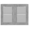 vidaXL Hanging Glass Cabinet Concrete Grey Engineered Wood Medium