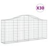 vidaXL Gabion Basket Set of 30 Silver Galvanized iron Large