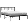 vidaXL Metal Bed Frame Black Powder-Coated Steel Full Metal Bed Frame