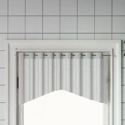 vidaXL Curtain Rails 2 Pcs White and Silver 35.4"-53.1" Aluminum