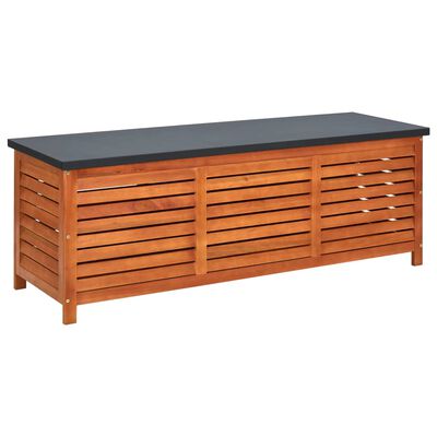 vidaXL Patio Storage Box 59.1"x19.7"x21.7" Solid Eucalyptus Wood