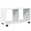 vidaXL Rolling cabinet White Engineered wood 28.3 x 13.0 x 16.7 in