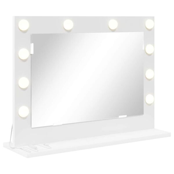 vidaXL Vanity Mirror with Mirror White 23.62 x 17.72 x 7.09 in