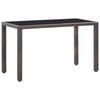 vidaXL Outdoor Furniture Set Brown Steel, Poly Rattan, Polyester, Glass