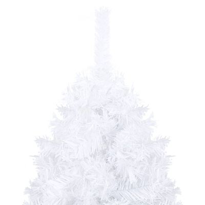 vidaXL Artificial Christmas Tree with Thick Branches White 70.9" PVC
