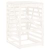 vidaXL Wheelie Bin Storage White 33.1x35.4x50.6" Solid Wood Pine
