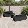 vidaXL Garden Sofa Set Black