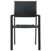 vidaXL Garden Dining Set Black Powder-coated steel, glass, plastic Large