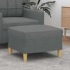 vidaXL Footstool Dark grey 100% polyester fabric Compact Footstool