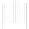 vidaXL Garden Fence 3 pcs White 66.93 x 64.96 in Powder-Coated Steel