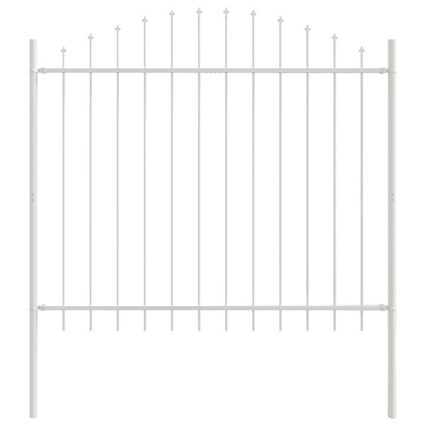 vidaXL Garden Fence 3 pcs White 66.93 x 64.96 in Powder-Coated Steel