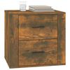 vidaXL Bedside Cabinet Smoked oak Engineered wood 19.7 in wide