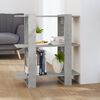 vidaXL Book Cabinet Concrete grey Engineered wood Medium Book Cabinet