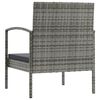 vidaXL 8 Piece Patio Lounge Set with Cushions Poly Rattan Gray