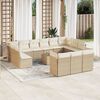 vidaXL Garden Sofa Set Beige