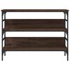 vidaXL Console Table Brown Oak Engineered Wood, Metal