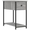 vidaXL Bedside Cabinet Set of 2 Grey Sonoma Engineered wood, iron