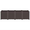 vidaXL Garden Planter Brown Polypropylene 63 x 15.7 x 20.9 in Modular