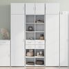 vidaXL Highboard White Engineered Wood Medium Highboard Rectangular