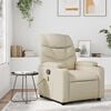 vidaXL Massage Recliner Chair Cream Faux leather, Metal, Plywood Medium