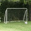 vidaXL Football Goal with Net White 70.9x35.4x47.2" Steel