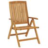 vidaXL Reclining Garden Chair Set of 6 Natural Solid Teak Wood Standard
