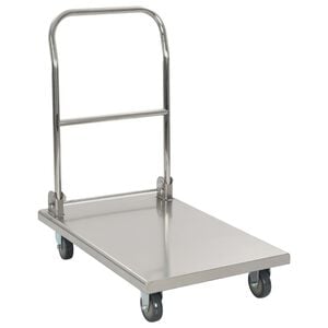 vidaXL Platform Wagon Silver 32.3x20.9x33.9" Stainless Steel