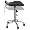 vidaXL Office Chair Black Faux leather, Chrome steel Adjustable