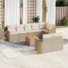 vidaXL Garden Sofa Set Beige, Cream White