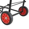 vidaXL Saddle Trolley Black Steel Compact Collapsible Saddle Trolley
