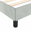 vidaXL Bed Frame Light Grey Velvet, Plywood, Engineered Wood