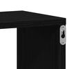 vidaXL Wall Cube Shelf Set of 4 Black oak Engineered wood
