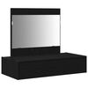 vidaXL Dressing Table Black 32.68 x 15.75 x 27.56 in Engineered Wood