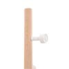 vidaXL Coat Stand White Powder-coated iron, solid beech wood