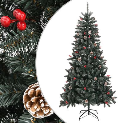 vidaXL Artificial Christmas Tree with Stand Green 82.7" PVC