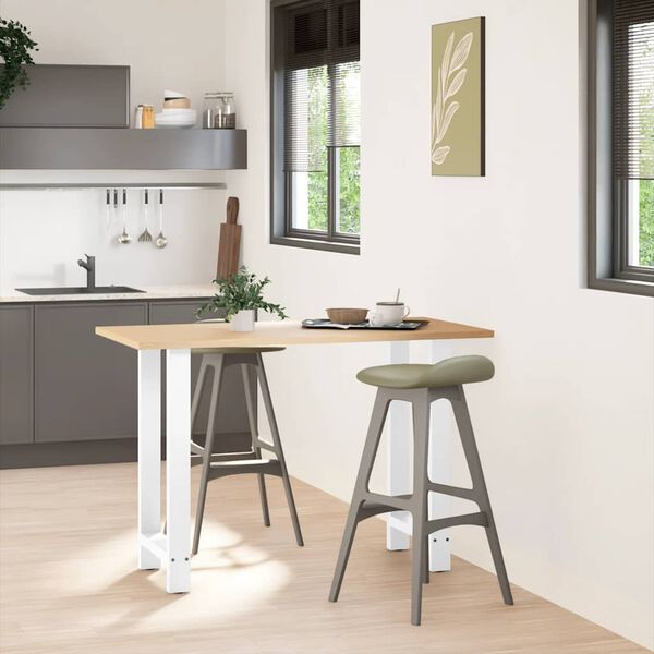 vidaXL Coffee Table Leg Set of 2 White Powder-coated steel Medium