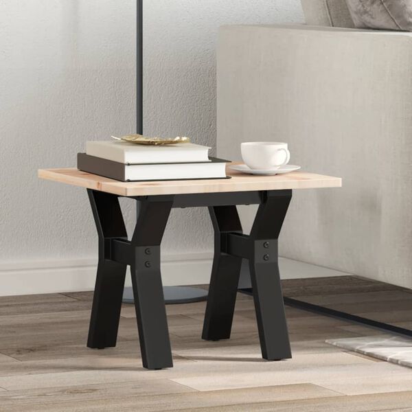 vidaXL Coffee Table Legs Black Powder-coated Steel Medium Industrial